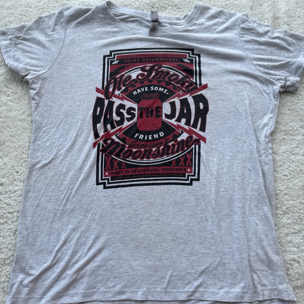 Ole Smoky "Pass The Jar" Tennessee Moonshine Graphic Tee - Red & Black